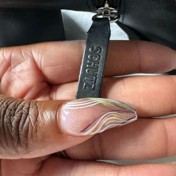 SCHUTZ Women's Kaile Lace Up Lug High Heel Boots- worn 2x comes w/shoe bag - Picture 5 of 6